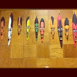 Handcrafted African masks